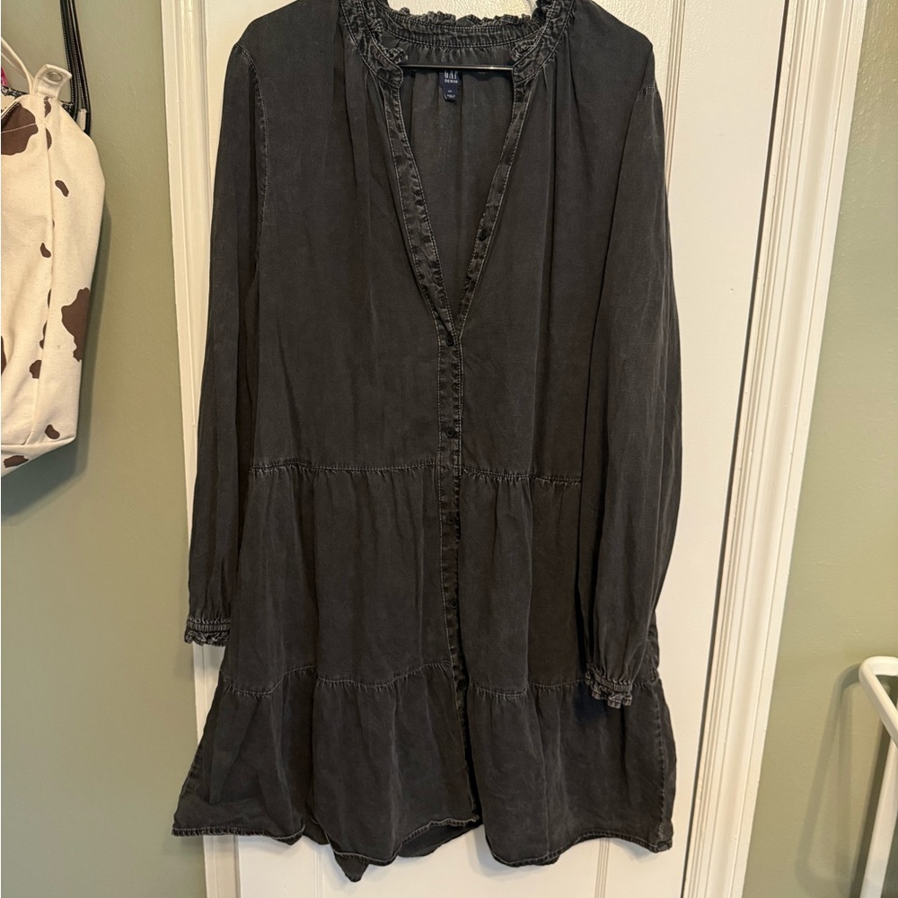 GAP Dark Gray Long Sleeve Dress